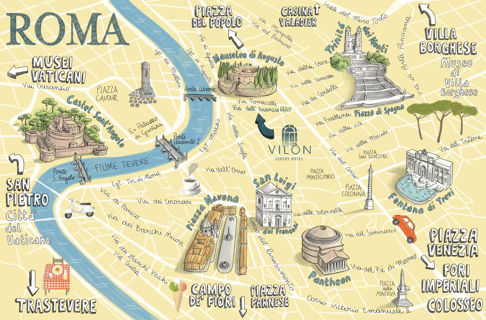 Mappa di Roma: cartina interattiva e download mappe in pdf - Biglietti.Roma .it